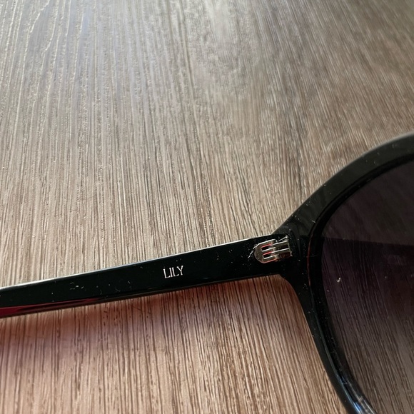 otra lily black oversized circlular round oversized retro y2k sunglasses eyewear - Picture 4 of 4